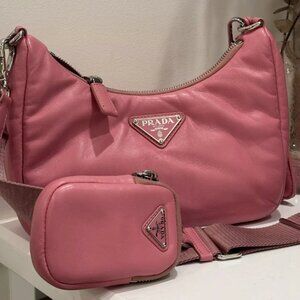 PRADA RE-EDITION PADDED NAPPA-LEATHER SHOULDER BAG